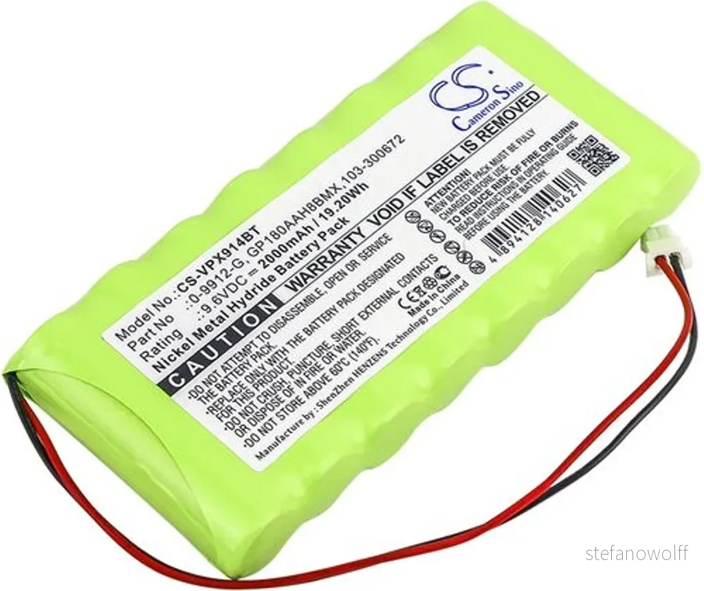 Batteri til GP130AAH6BMX for Visonic, 9.6V, 2000 mAh v:9492852