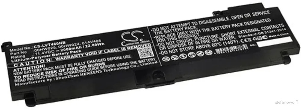 Batteri til Lenovo Thinkpad T460s 20F9003AUS, 11,4V, 2000mAh v:2232766