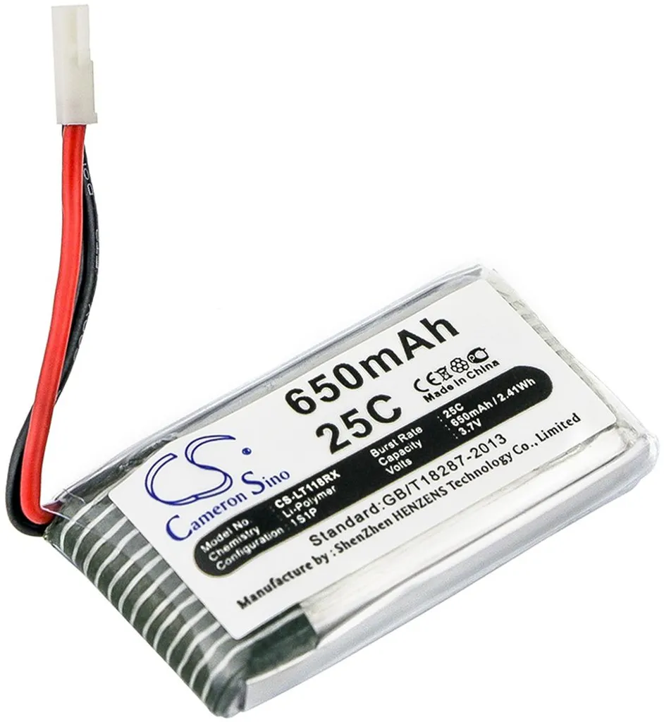 Batteri til Hubsan X4 H107L, 3,7V, 650mAh v:1622643
