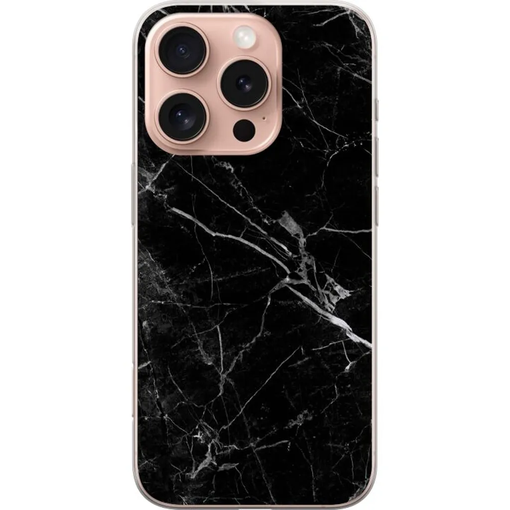 Apple iPhone 16 Pro Gjennomsiktig Telefondeksel Svart marmor v:9963865