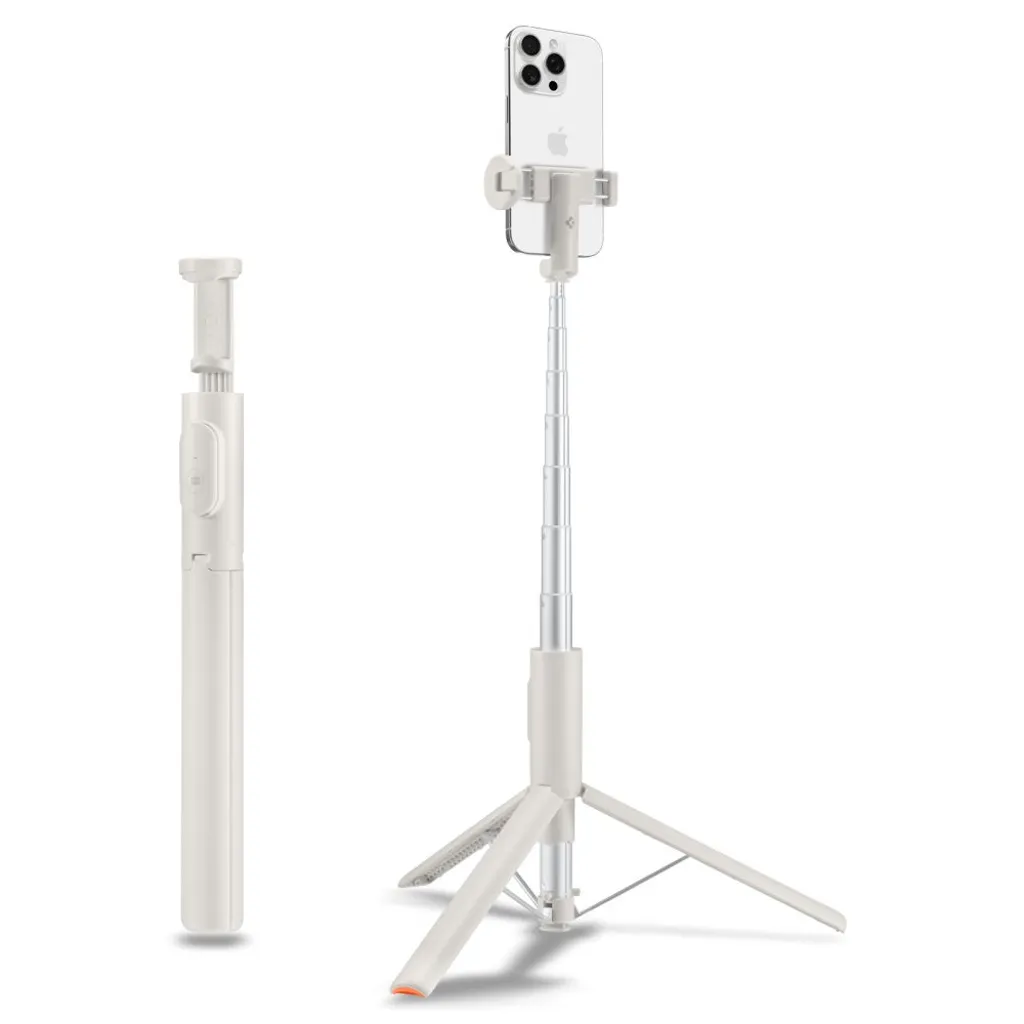 Spigen S541W Bluetooth selfiestang / stativ, 146 cm – hvit v:1695442