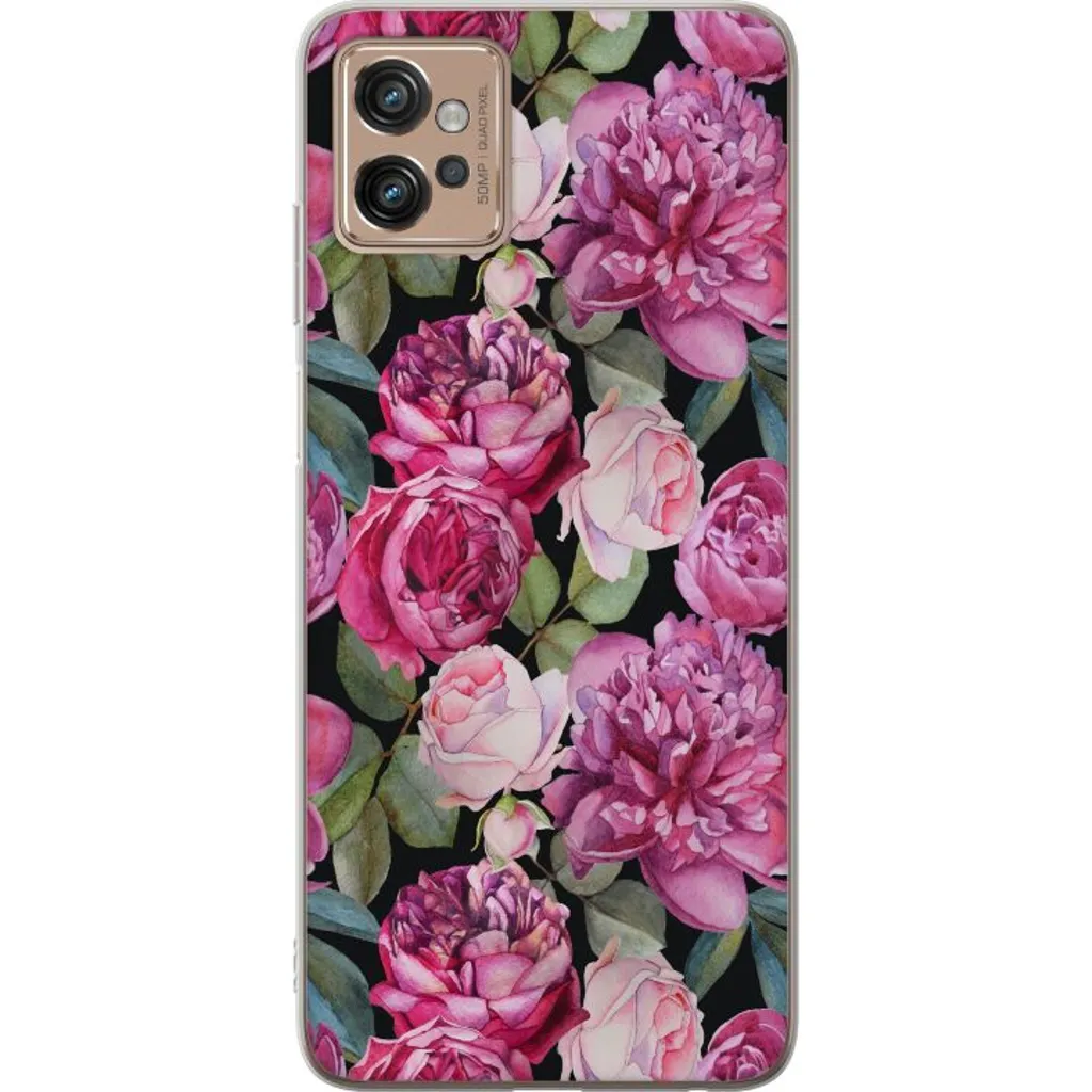 Motorola Moto G32 Gjennomsiktig Telefondeksel Rosor v:3324975