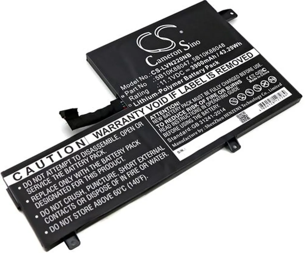 Batteri til 5B10W67340 for Lenovo, 11.1V, 3900 mAh v:9637381