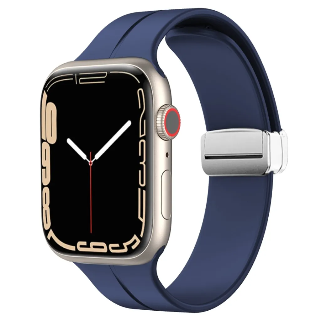 Apple Watch 38/40/41/42mm Silikon Klokkereim – Blå v:1116358