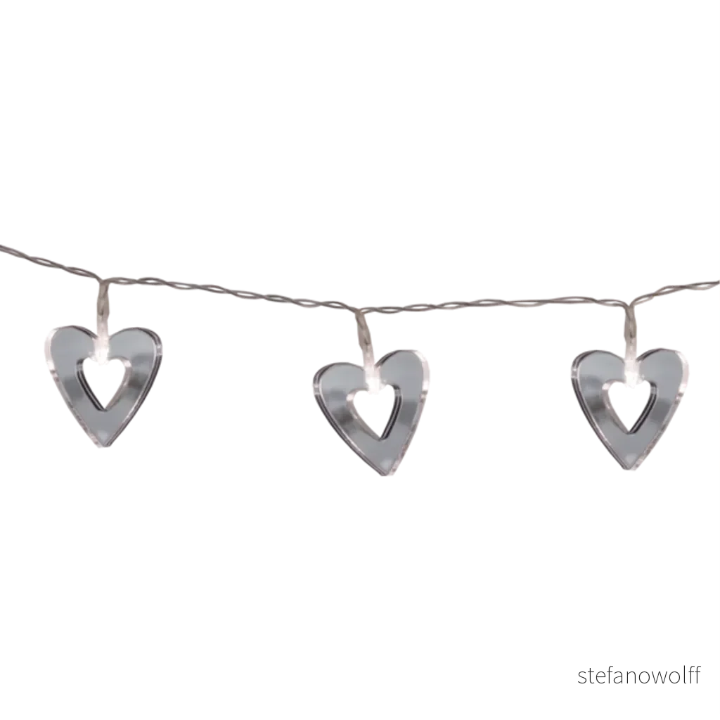 LED lyslenke MIRROLA / 10 LED / 1.6 M / BATTERI / TIMER v:7759922