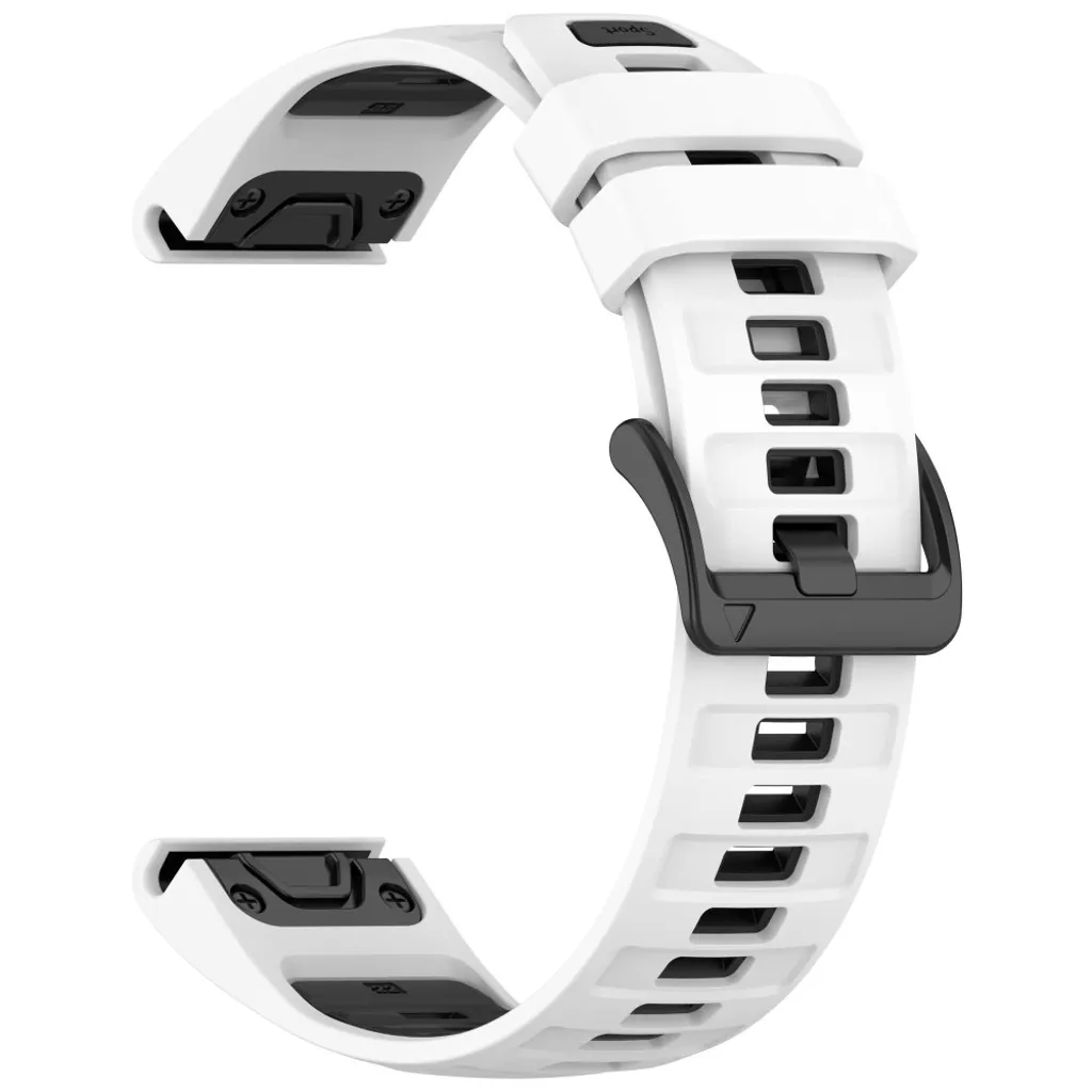 Garmin Fenix 8/Fenix E/Quatix 7 Pro etc Klokkereim – Hvit/Svart v:5133387