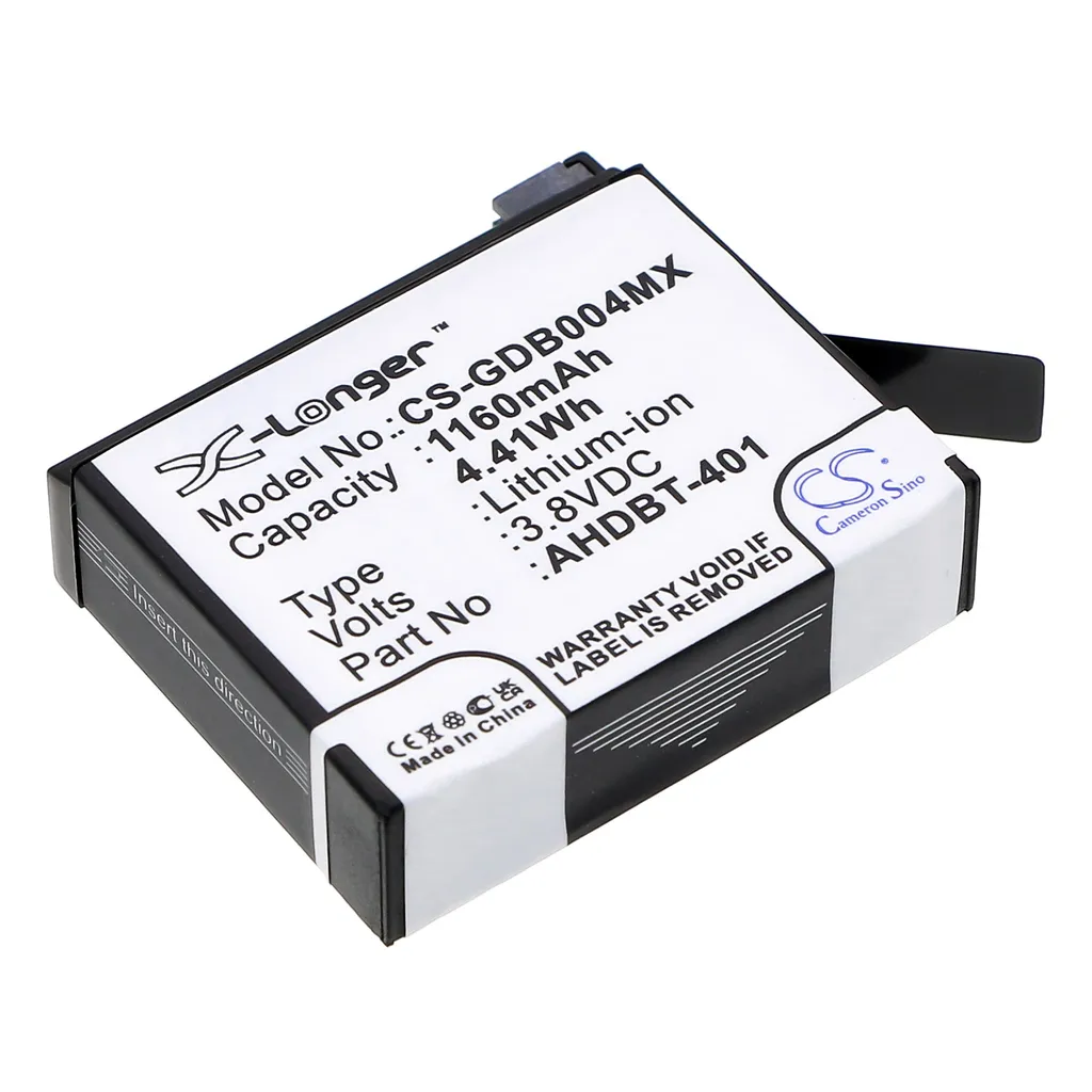 Batteri til GoPro Hero 4 Silver, 3,8V, 1160mAh v:4619314 Batteri til GoPro Hero 4 Silver, 3,8V, 1160mAh v:4619314