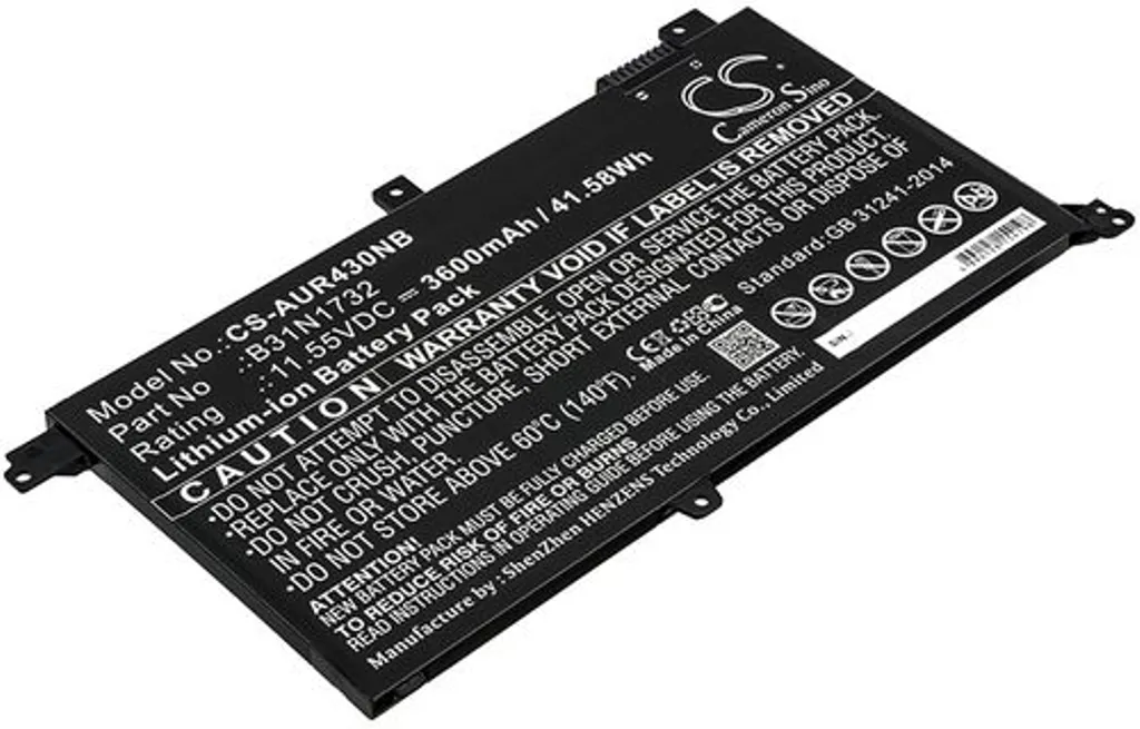 Batteri til Asus K430UF, 11.55V, 3600 mAh v:3698764