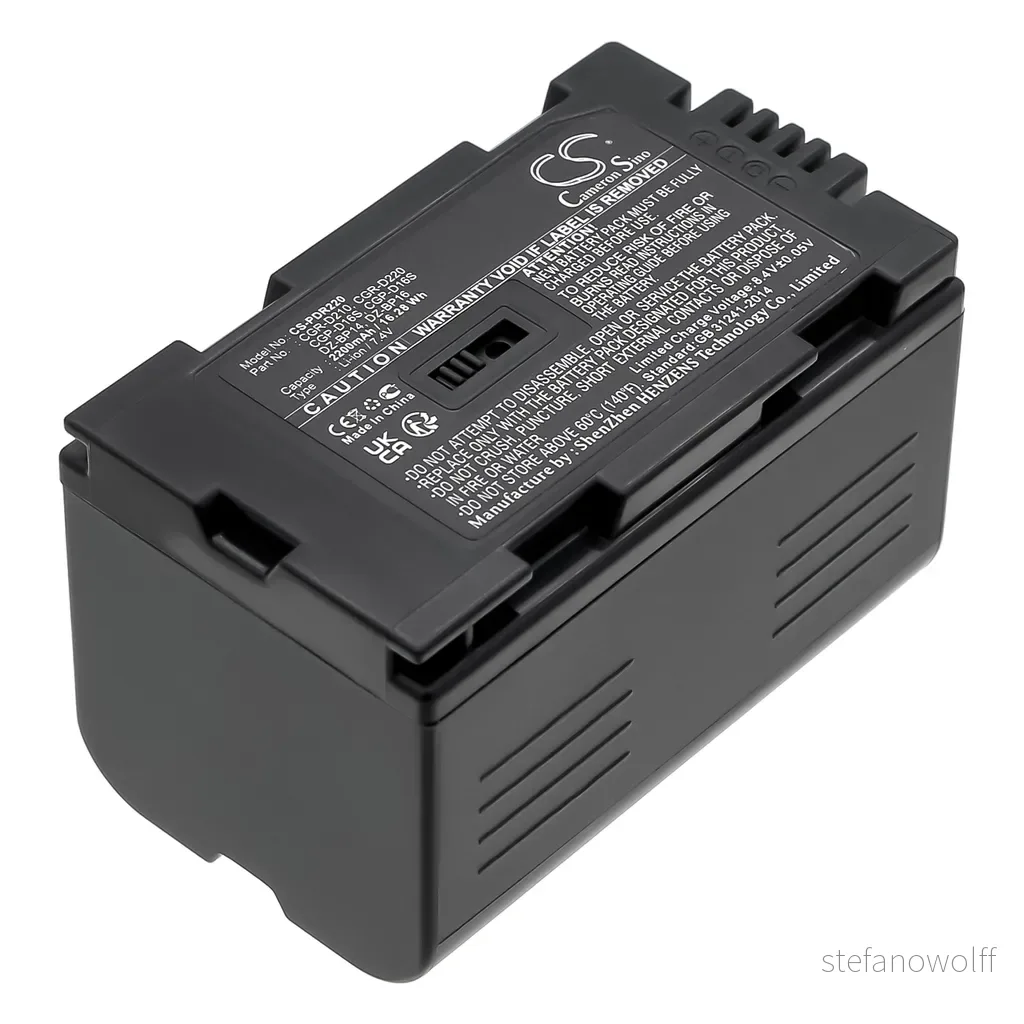 Batteri til CGR-D220 for Panasonic, 7.2V (7.4V), 2200 mAh v:4105997 Batteri til CGR-D220 for Panasonic, 7.2V (7.4V), 2200 mAh v:4105997