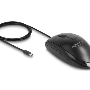 Delock Stille Optisk Mus, Kablet USB-C – Svart v:1853622 Delock Stille Optisk Mus, Kablet USB-C – Svart v:1853622