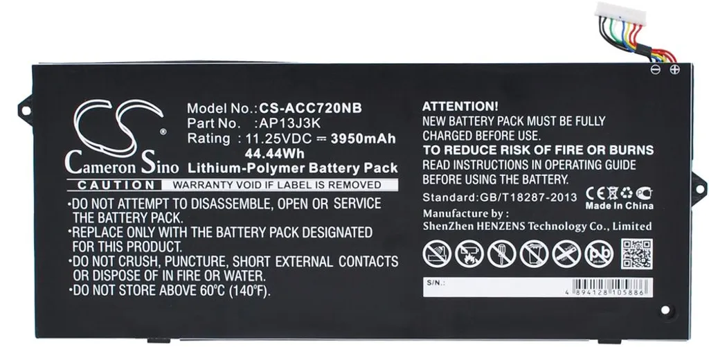 Batteri til Acer Chromebook 514 CB514-1H, 11.25V, 3950 mAh v:2964699