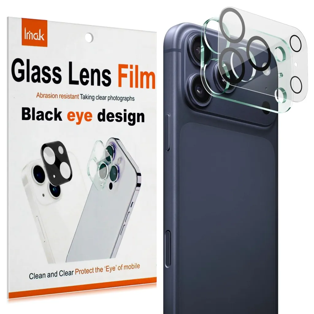 IMAK iPhone 18 Pro linsebeskytter herdet glass med akryldeksel – svart/gjennomsiktig v:7155476 IMAK iPhone 18 Pro linsebeskytter herdet glass med akryldeksel – svart/gjennomsiktig v:7155476