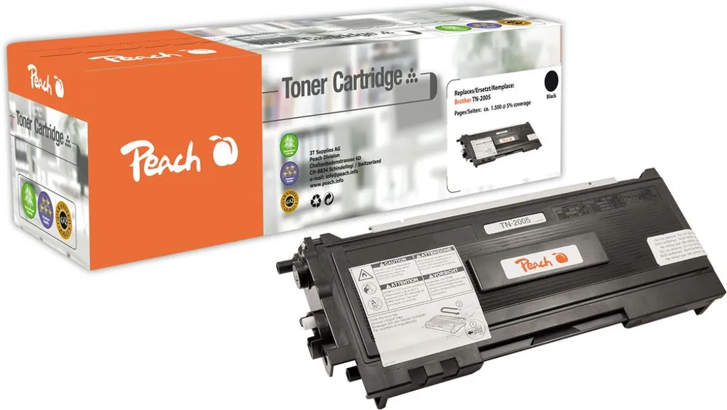 Peach-tonerkassetter som passer Brother HL 2037 tonerkassett, svart v:9605297