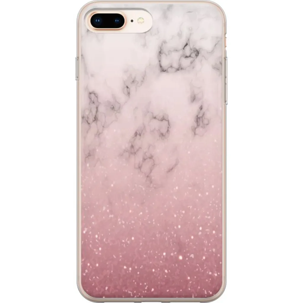 Apple iPhone 8 Plus Gjennomsiktig Telefondeksel Glitter och marmor v:6238160