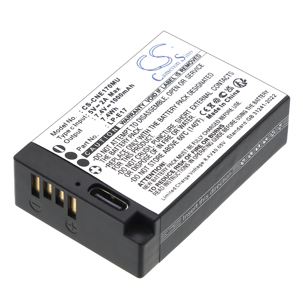 Batteri til EOS 750D, 7.4V, 1000mAh v:2844797