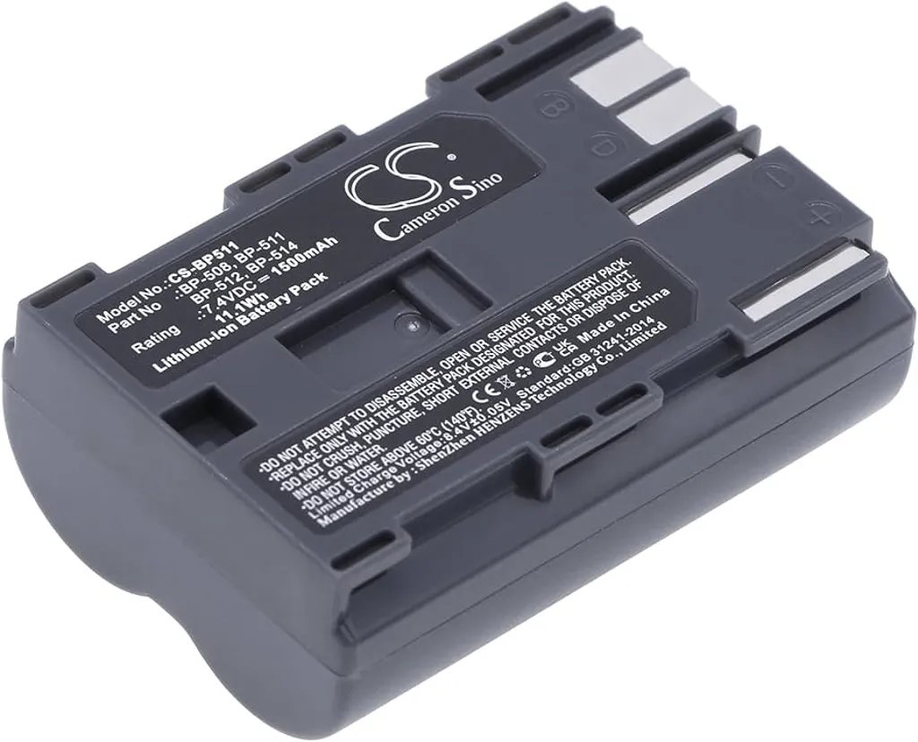 Batteri til Canon EOS 20Da, 7,4V, 1500mAh v:2420806