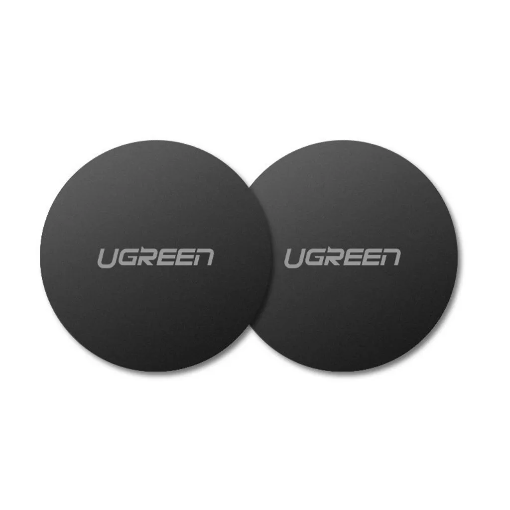 UGREEN rund metallplate for magnetiske telefonholdere, 2-pakning – svart v:1708179