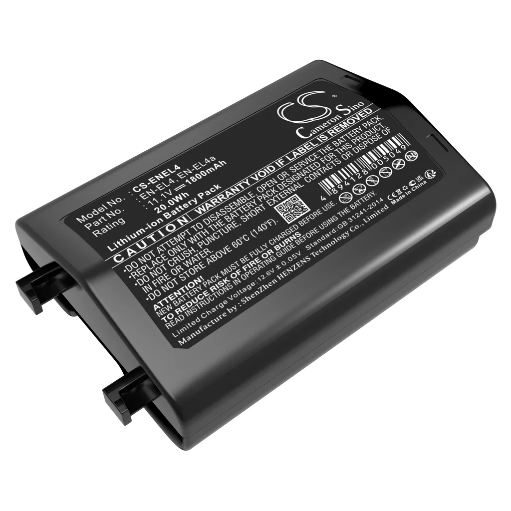 Batteri til EN-EL4a for Nikon, 11,1V, 1800mAh v:8812800 Batteri til EN-EL4a for Nikon, 11,1V, 1800mAh v:8812800