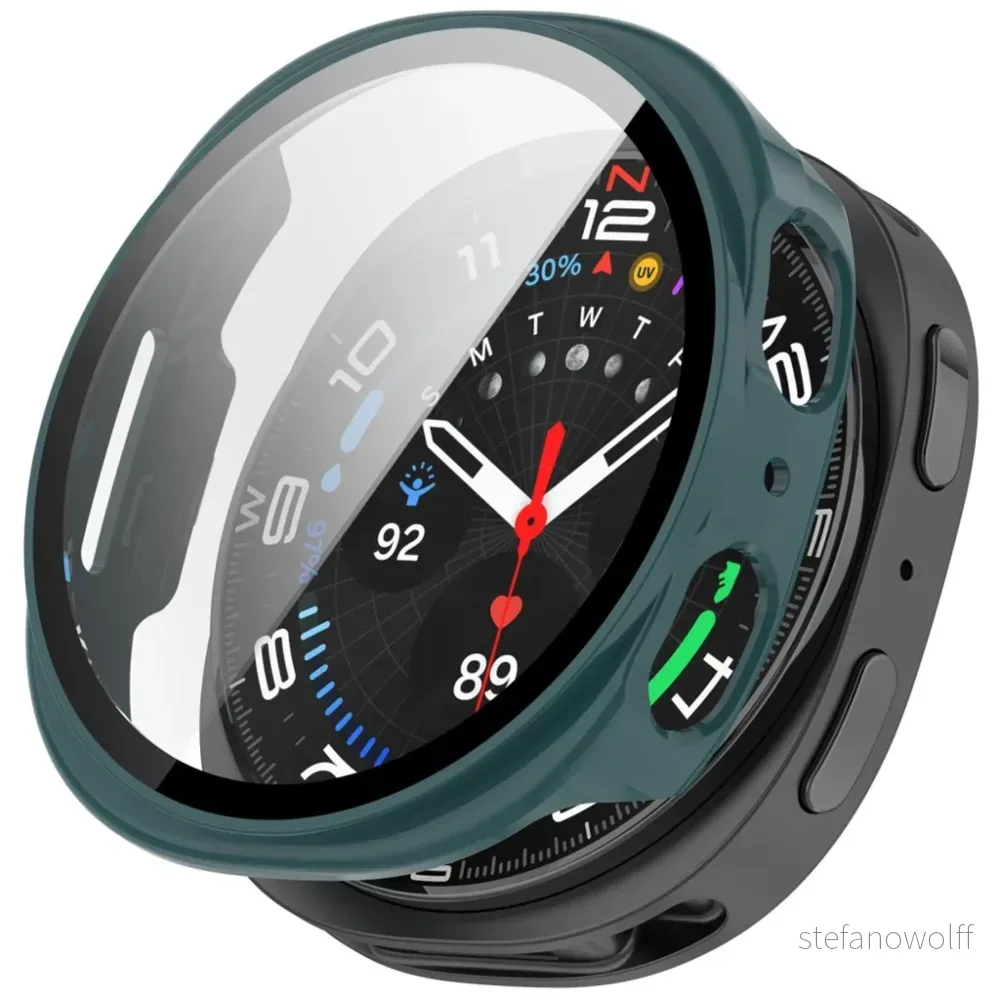 Samsung Galaxy Watch9 40mm Deksel med skjermbeskytter i glass – Grønn v:8029139