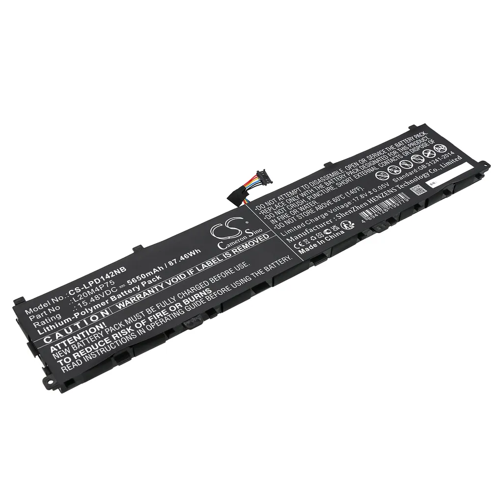 Batteri til ThinkPad X1 Extreme Gen 4-20Y50030GM, 15.48V, 5650mAh v:5499558
