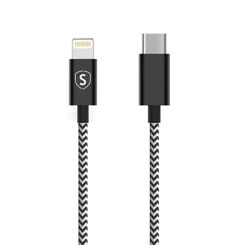 SiGN Skin USB-C til Lightning Kabel 2.4A, 0.25m – Svart/Hvit v:1722172 SiGN Skin USB-C til Lightning Kabel 2.4A, 0.25m – Svart/Hvit v:1722172