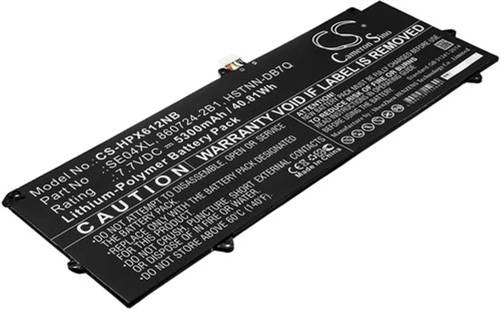 Batteri til HP Pro X2 612 G2 (1NV85LT), 7.7V, 5300 mAh v:9689028