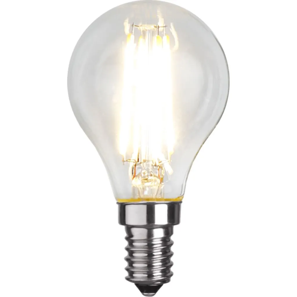 LED-pære E14 P45 klar 4W 2700K 470 lumen v:4283833 LED-pære E14 P45 klar 4W 2700K 470 lumen v:4283833