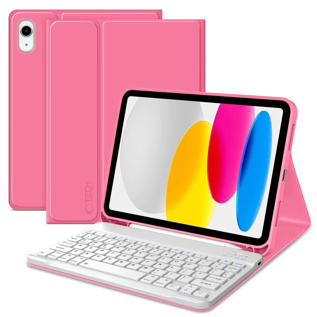 Tech-Protect SC Pen Etui med tastatur til iPad 10.9" 2022 / A16 11" 2025 – Rosa v:1234954