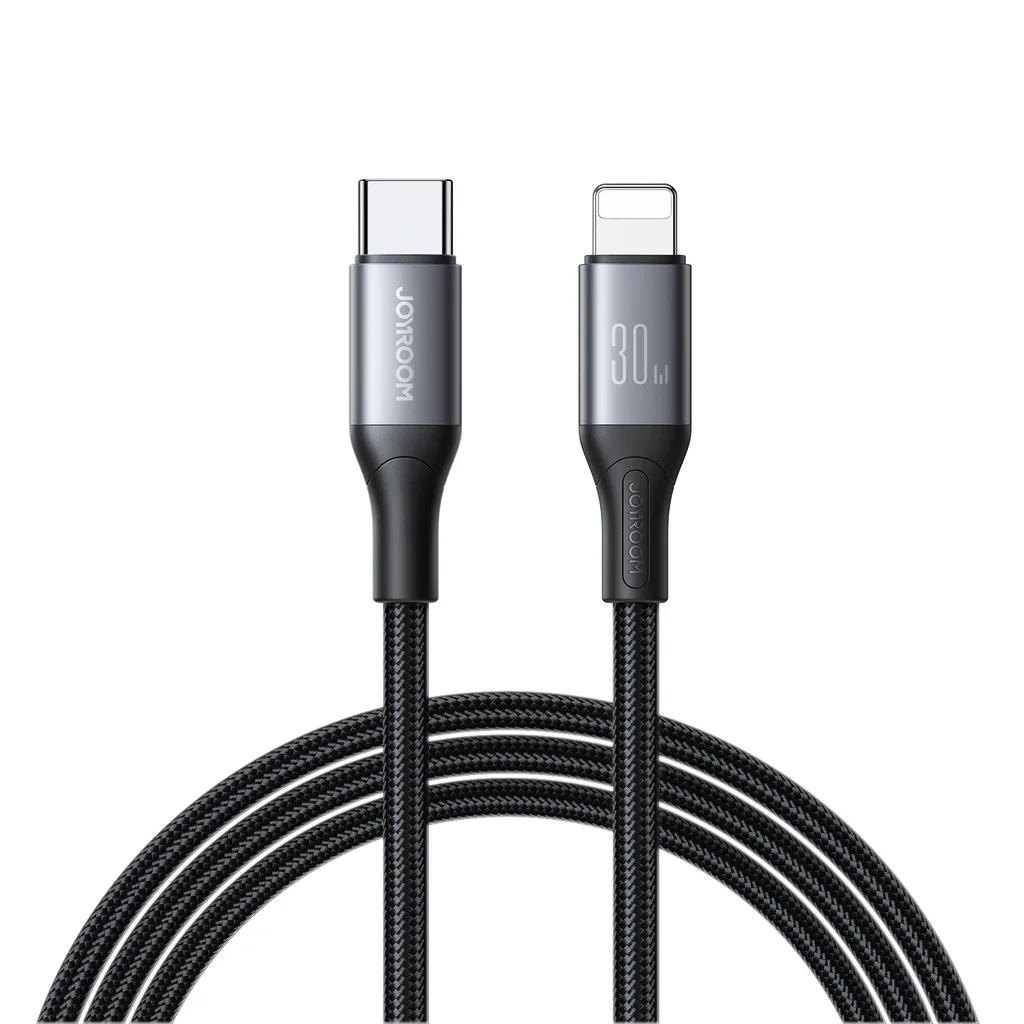 Joyroom Flash Series hurtigladekabel USB-C til Lightning 30W, 2m – svart v:8080052 Joyroom Flash Series hurtigladekabel USB-C til Lightning 30W, 2m – svart v:8080052