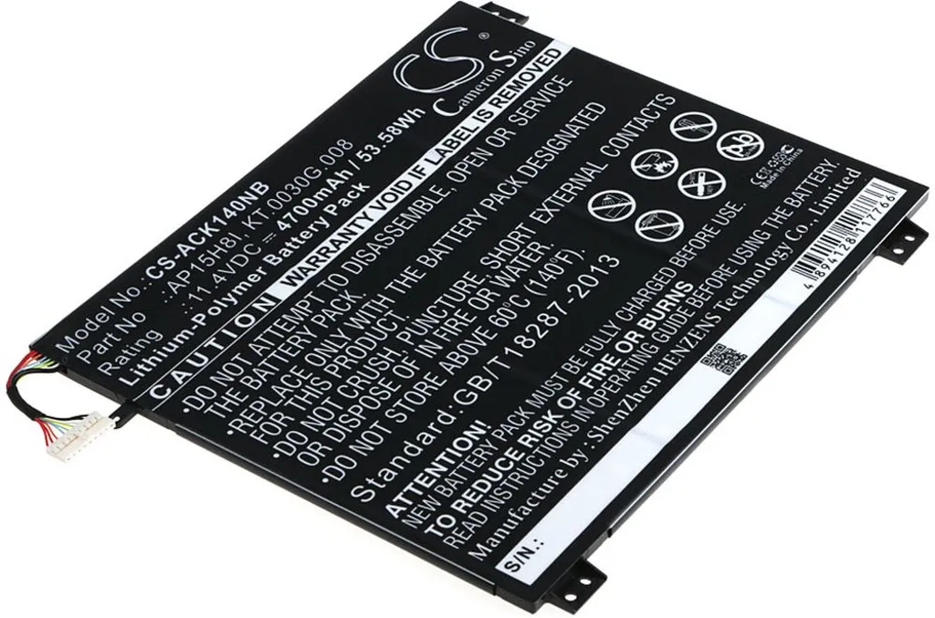 Batteri til Acer Aspire One Cloudbook AO1-431-C1FZ, 11.4V, 4700 mAh v:3416178
