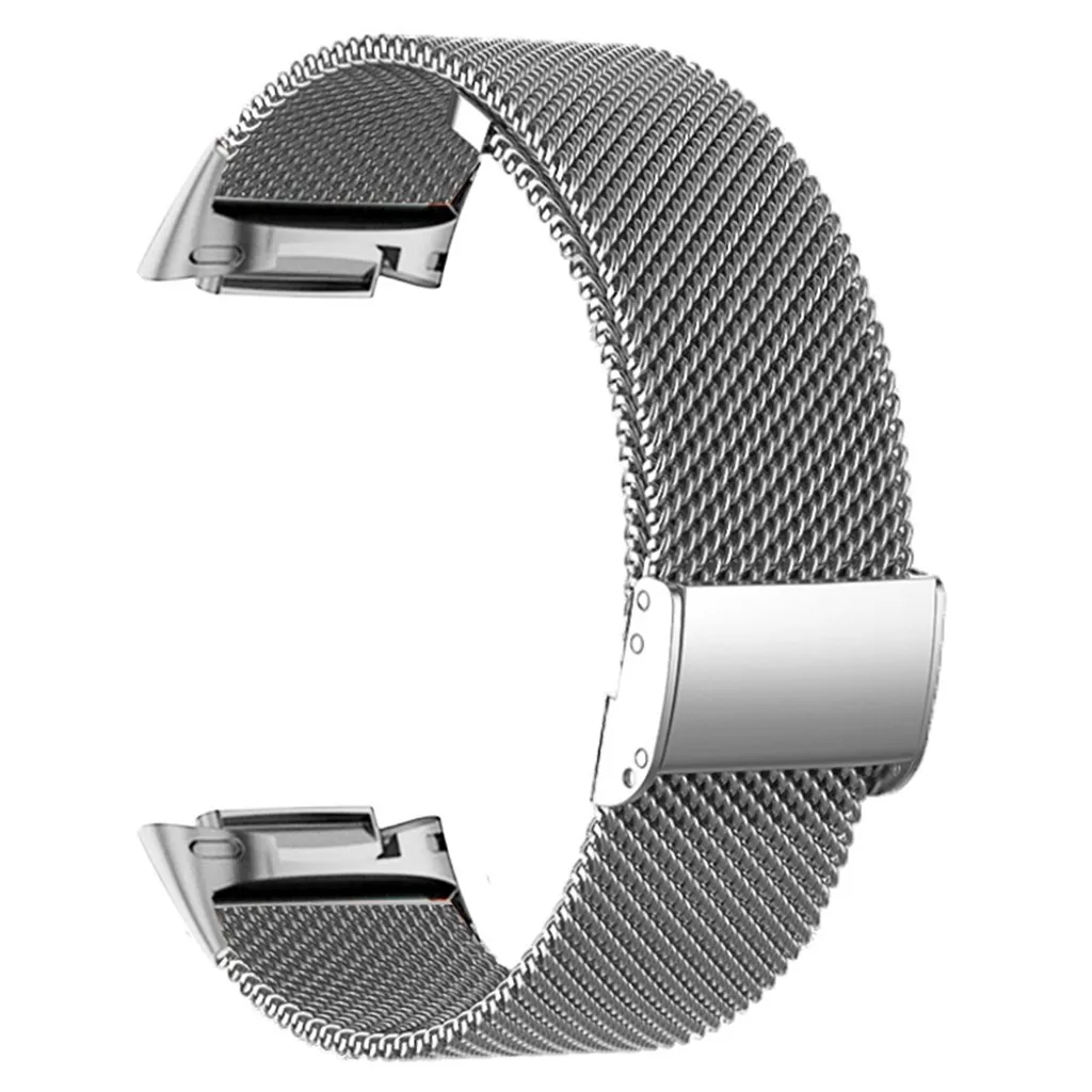 Fitbit Charge 6/5 Klokkereim i metall – Sølv v:6353137