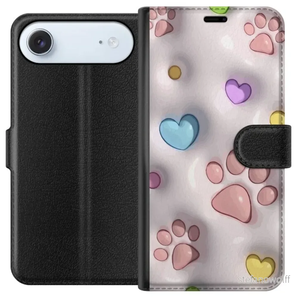 Apple iPhone 17 Air Sort Lommebokdeksel Fluffiga Tassar v:6099916