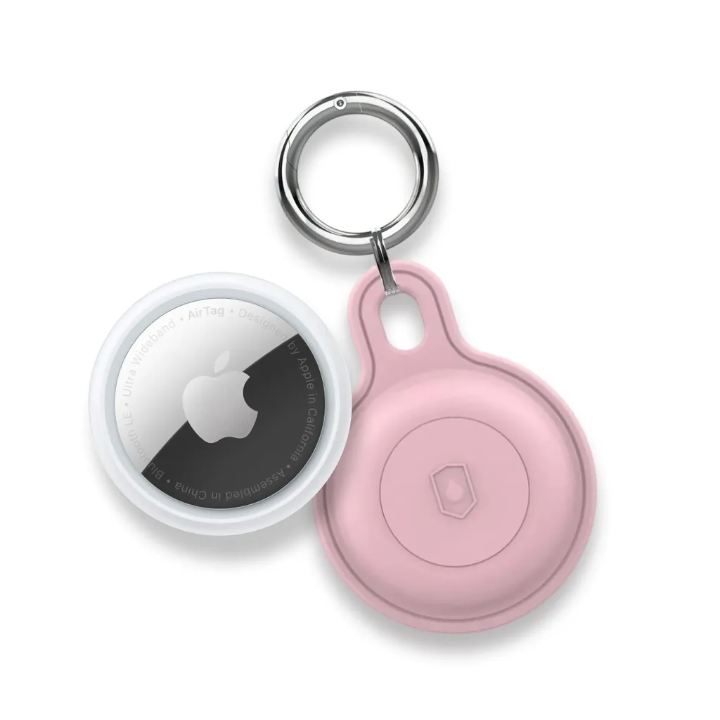 Apple Airtag + Apple AirTag vanntett etui med spenne – Rosa v:2454153