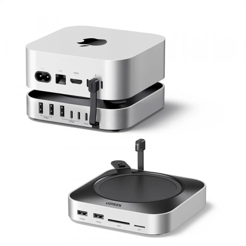Ugreen multifunksjonell hub CM841A for Mac Mini M4/pro, 10-i-1 – grå v:6374269