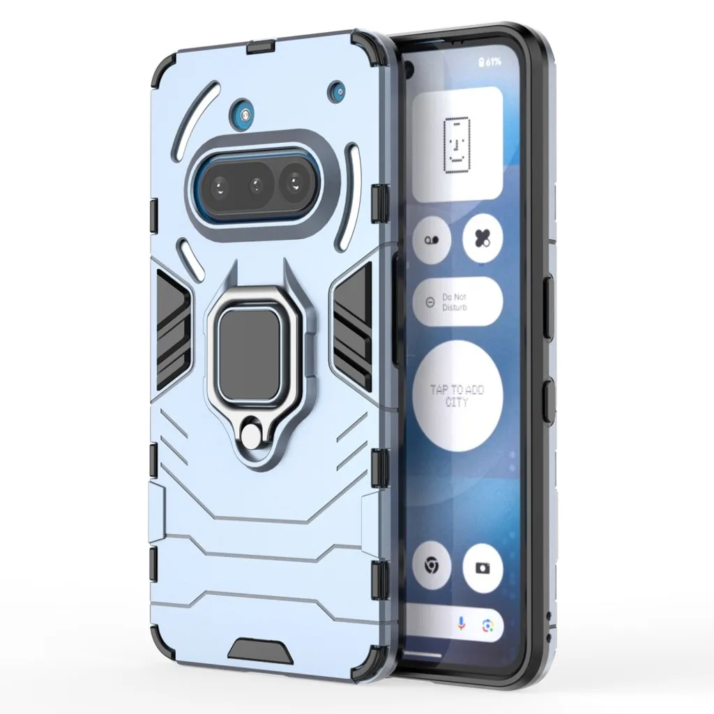 Nothing Phone (3a) Deksel med Ringholder – Blå v:7393295