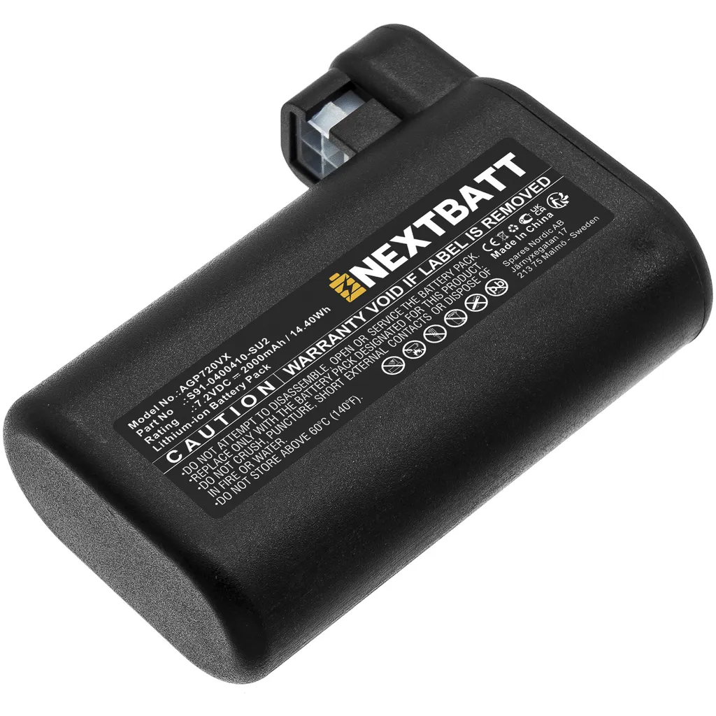 Batteri til Electrolux 900277292, 7,2V, 2000mAh v:9343790