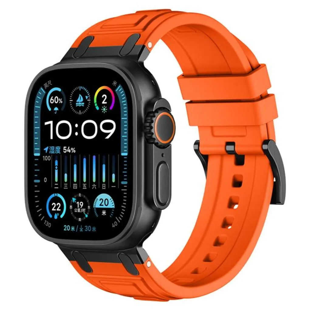 Apple Watch 42mm/41mm/40mm/38mm Silikon Klokkereim – Oransje v:1643335