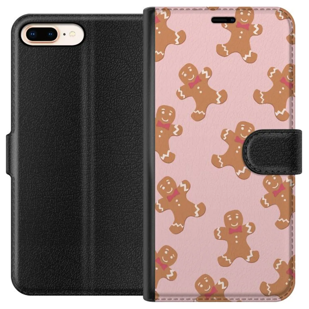 Apple iPhone 8 Plus Sort Lommebokdeksel Pepparkaksgubbe v:9552285