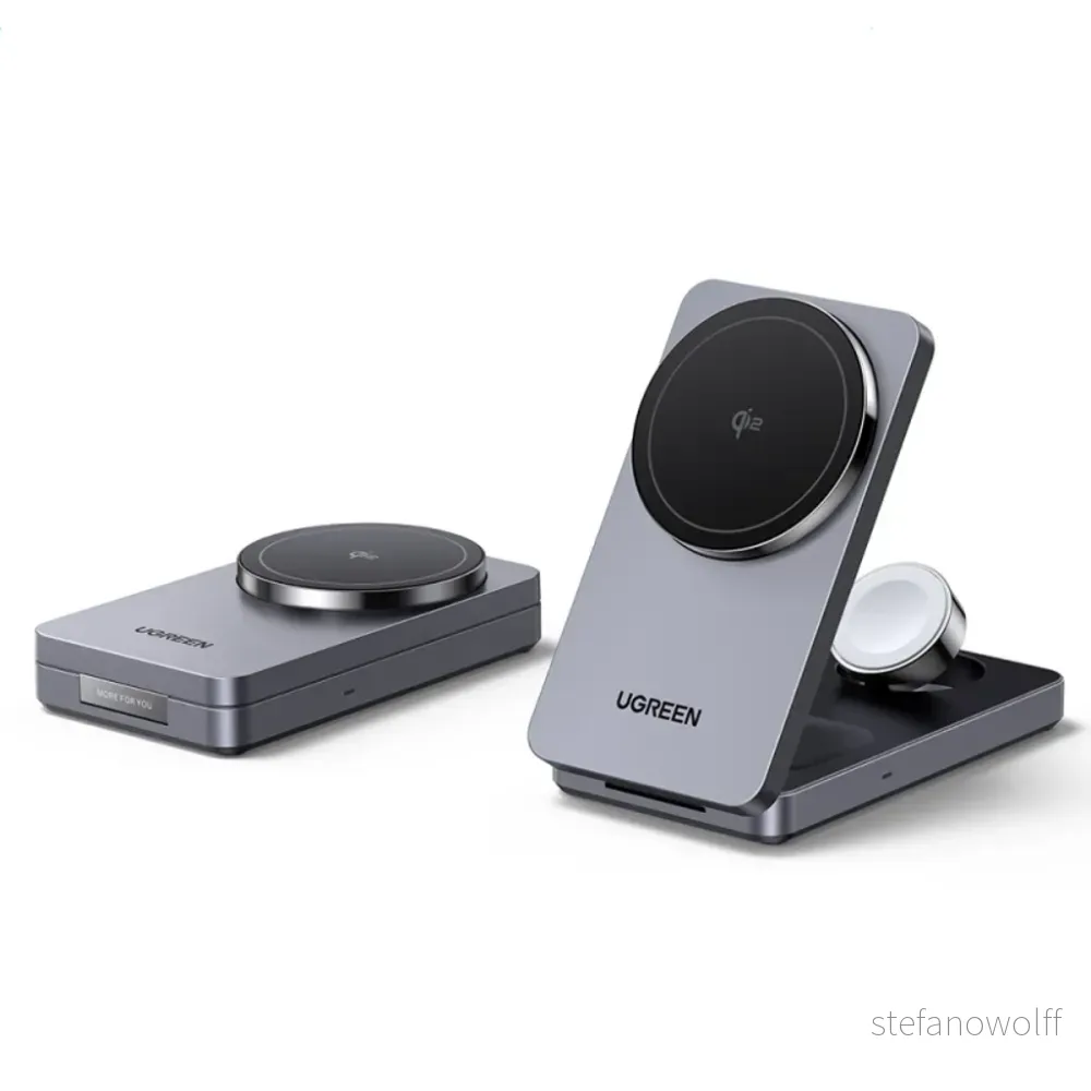 UGREEN W707 3-i-1 trådløs lader 25W – grå v:8088132