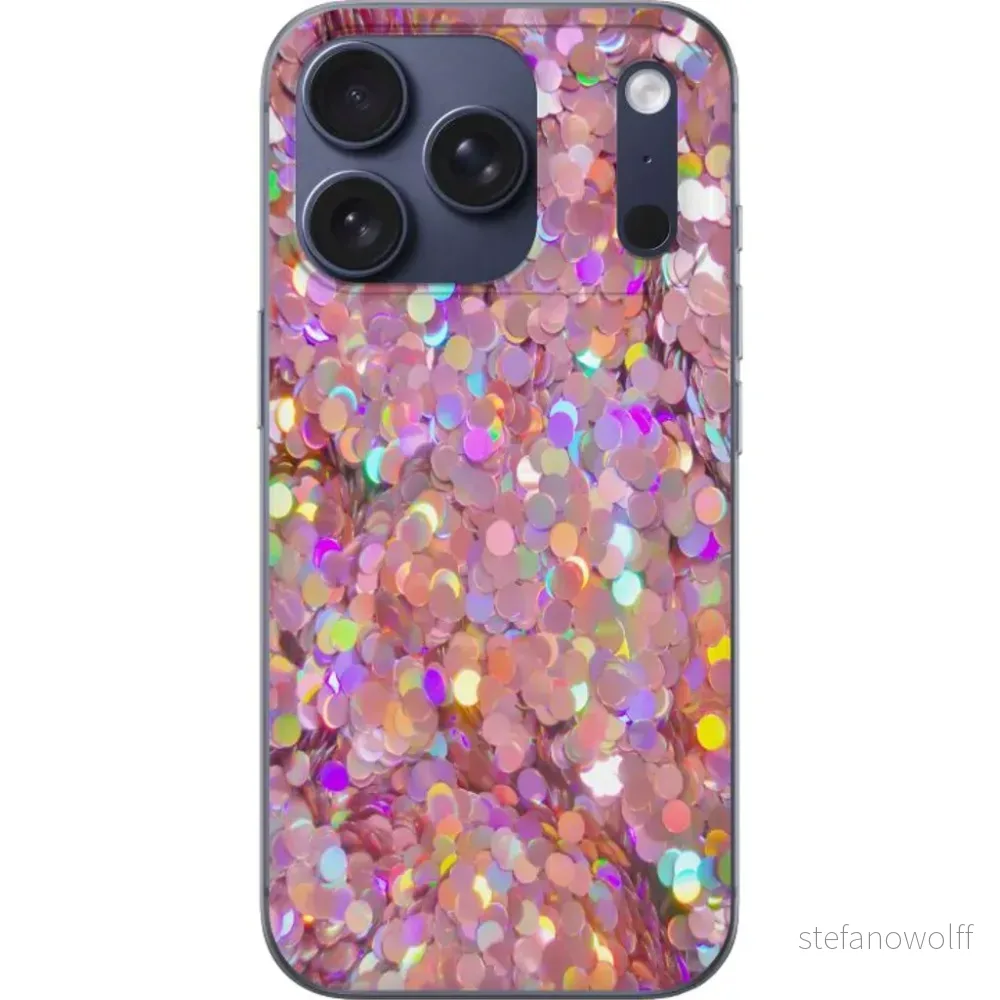 Apple iPhone 17 Pro Gjennomsiktig Telefondeksel Glitter v:4455851