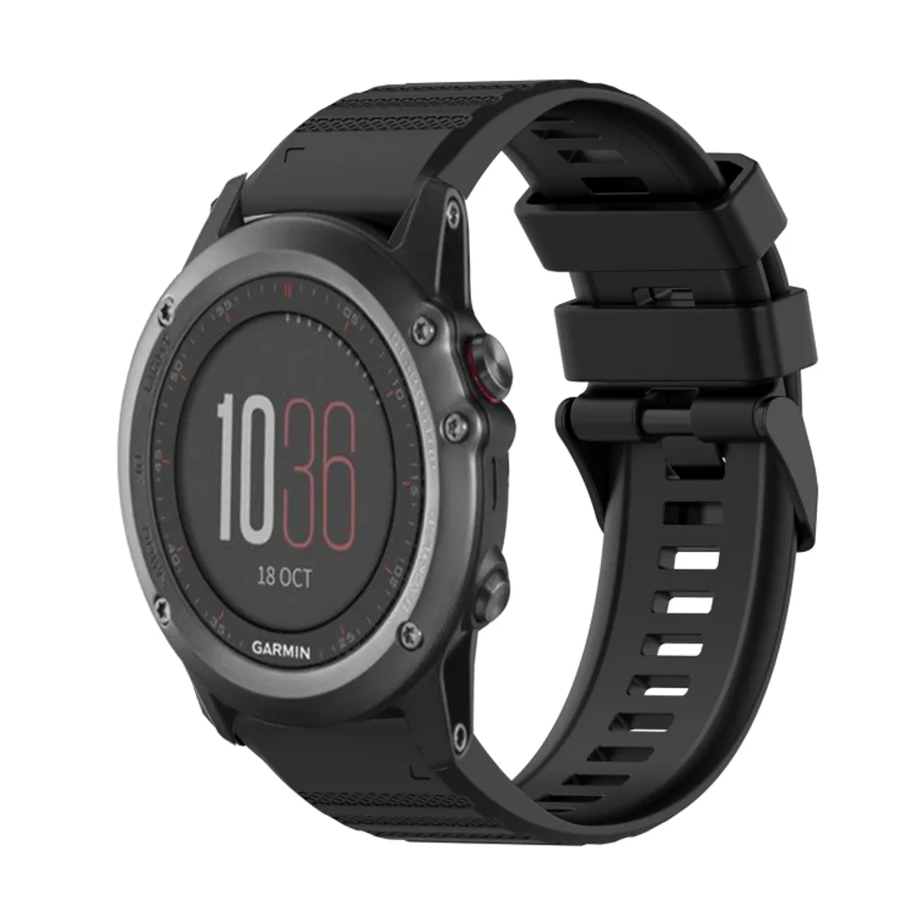 Garmin Fenix 3 Klokkereim i Silikon – Svart v:1789411