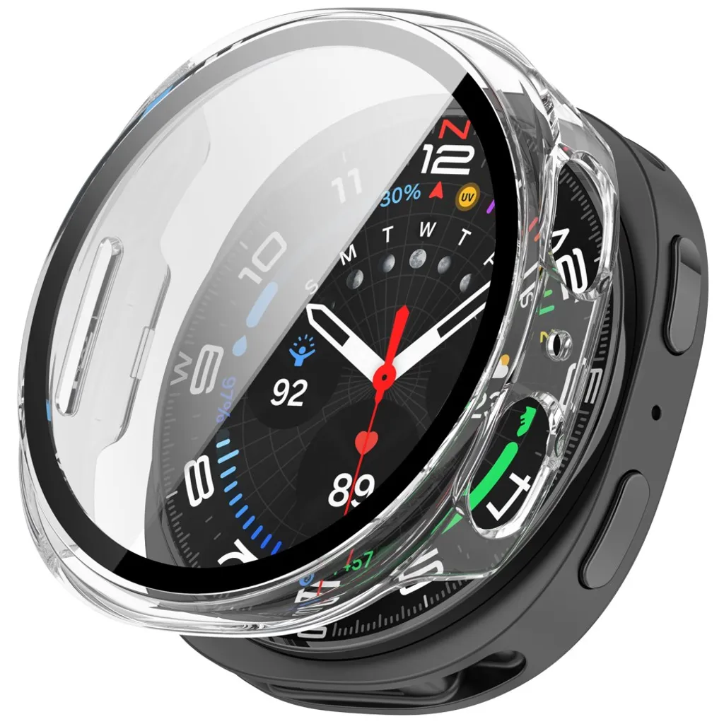Samsung Galaxy Watch9 40mm Deksel med skjermbeskytter i glass – Gjennomsiktig v:1929910