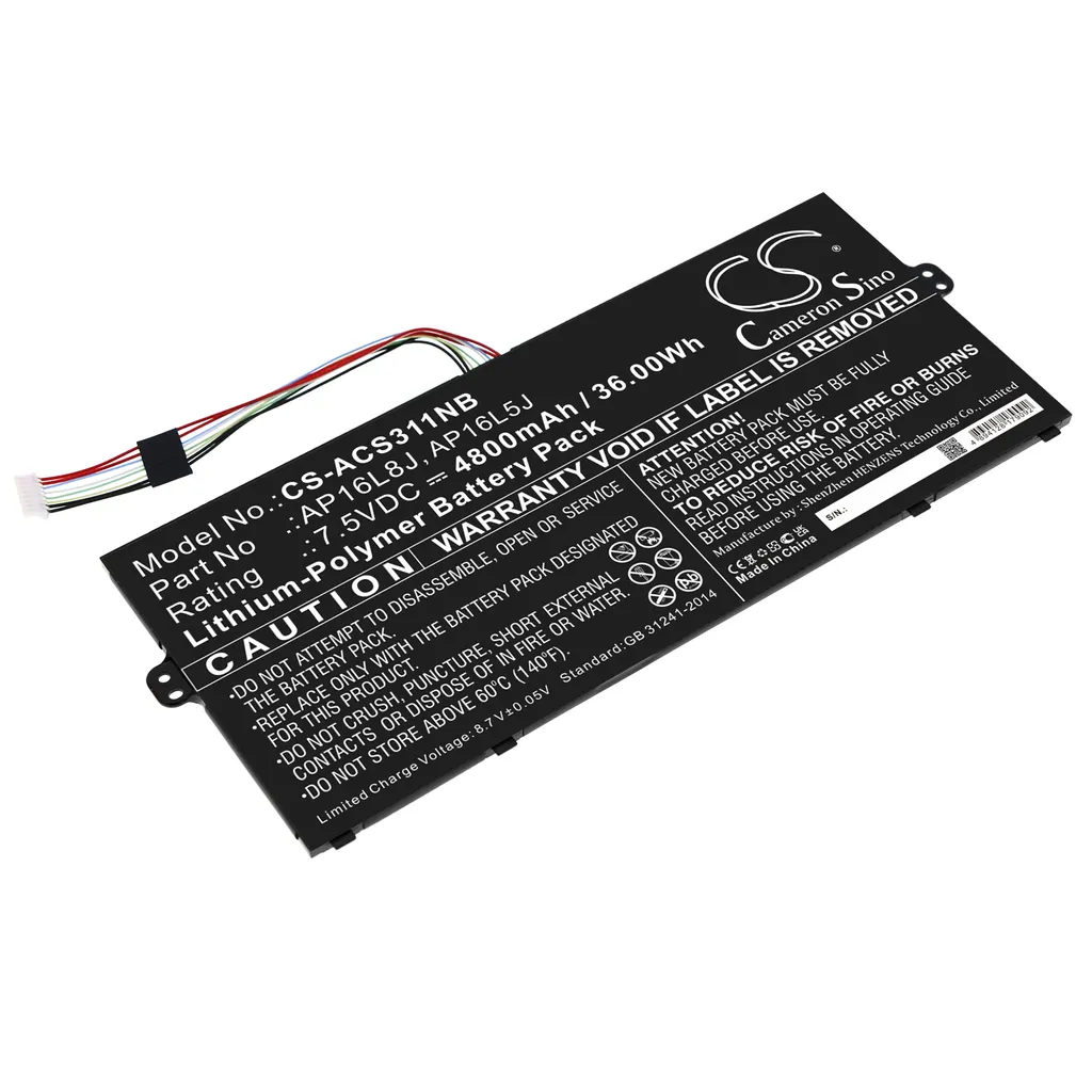 Batteri til TravelMate X514-51T, 7.5, 4800mAh v:8016594