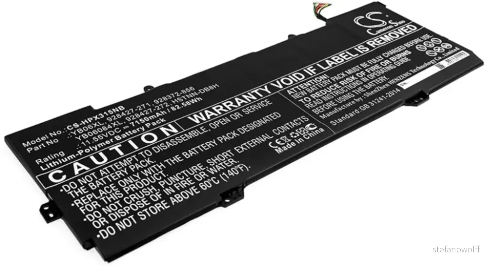 Batteri til Hp Spectre X360 15-CH000UR, 11.55V, 7150 mAh v:7602936