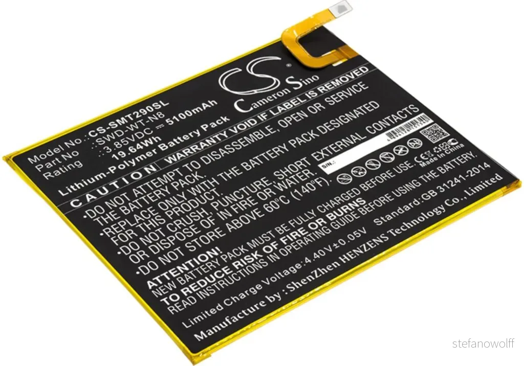 Batteri til Samsung SM-T290, 3.85V, 5100 mAh v:8922349