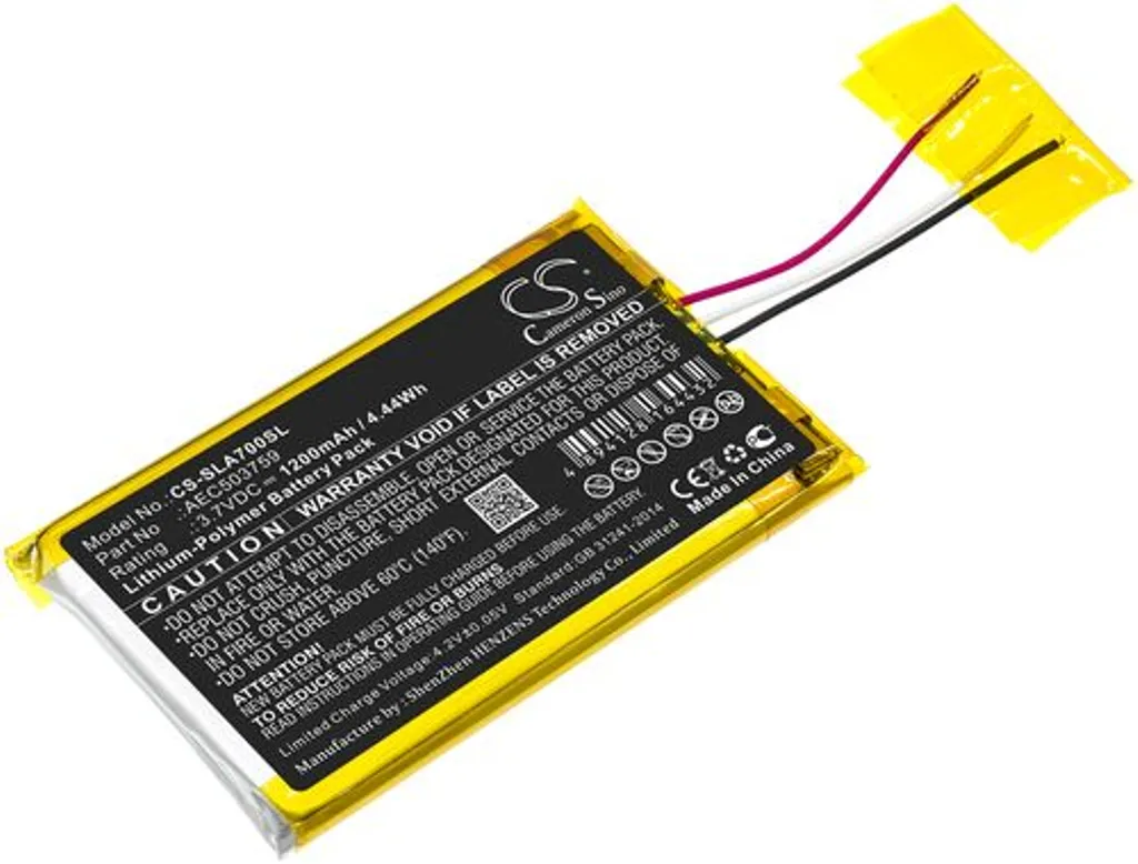 Batteri til SteelSeries Arctis 7P, 3,7V, 1200mAh v:5588777