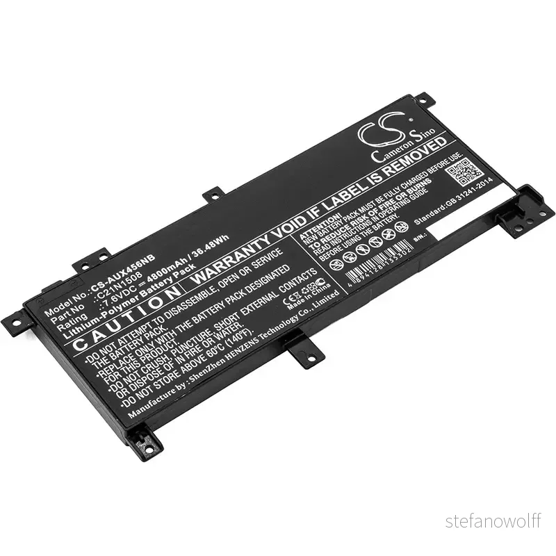 Batteri til Asus X456UV-3G, 7,6V, 4800mAh v:2134187
