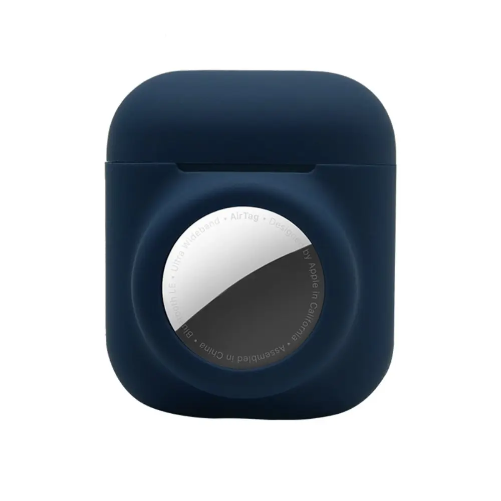 Silikonetui til Apple AirPods Gen 1/2 med AirTag-lomme – Blå v:9343943