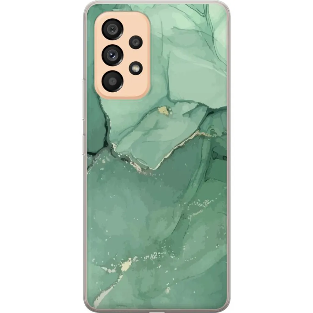 Samsung Galaxy A53 5G Gjennomsiktig Telefondeksel Grön Marmor v:8458728