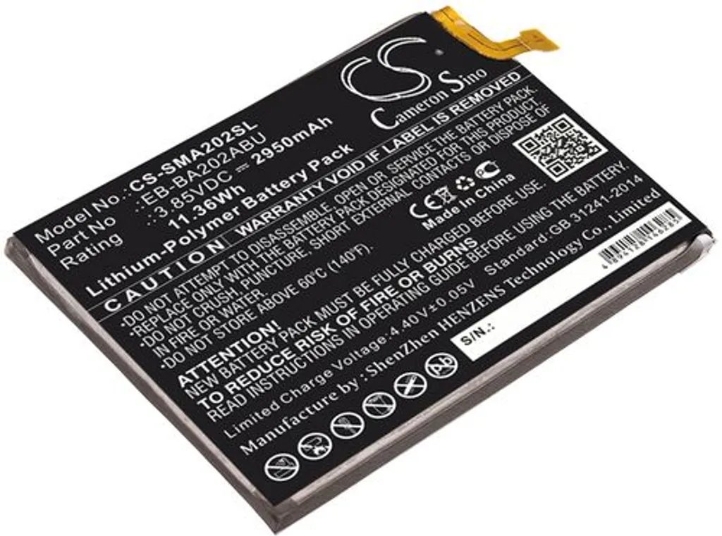 Batteri til EB-BA202ABU for Samsung, 3.85V, 2950 mAh v:9176076